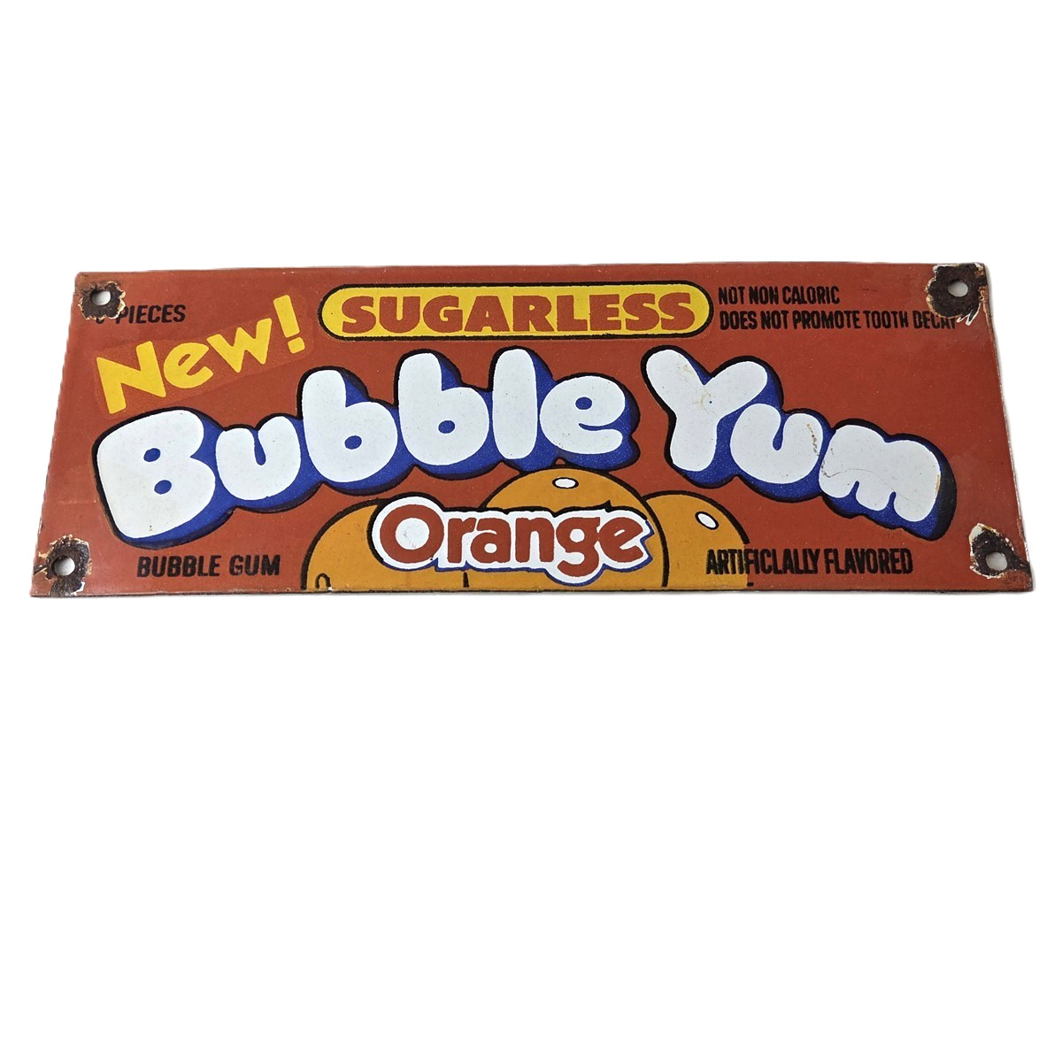 Vintage Bubble Yum Chewing Gum Sign - Porcelain Advertising Gas Pump Sign Vintage Bubble Yum Chewing Gum Sign - Porcelain Advertising Gas Pump Sign