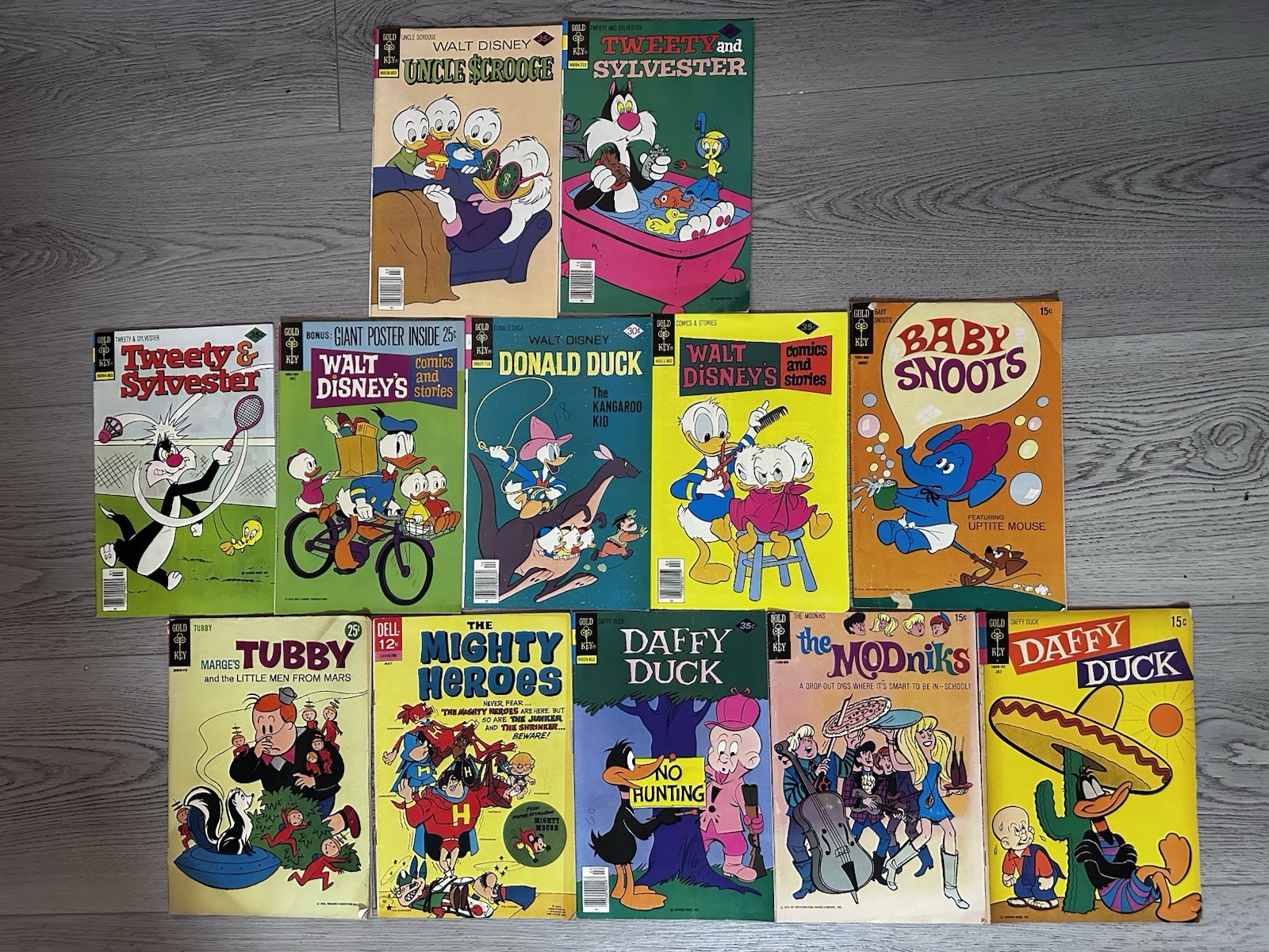 Vintage Gold Key Comics From 1964-1978 Western Publishing Lot of 12 Daffy Tweety Vintage Gold Key Comics From 1964-1978 Western Publishing Lot of 12 Daffy Tweety
