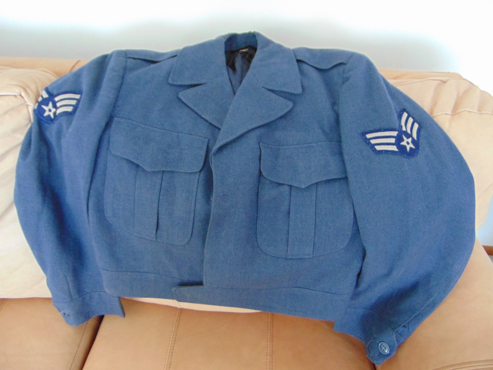 Vintage 1949 USAF United States Air Force Senior Airman Ike Jacket Navy Blue