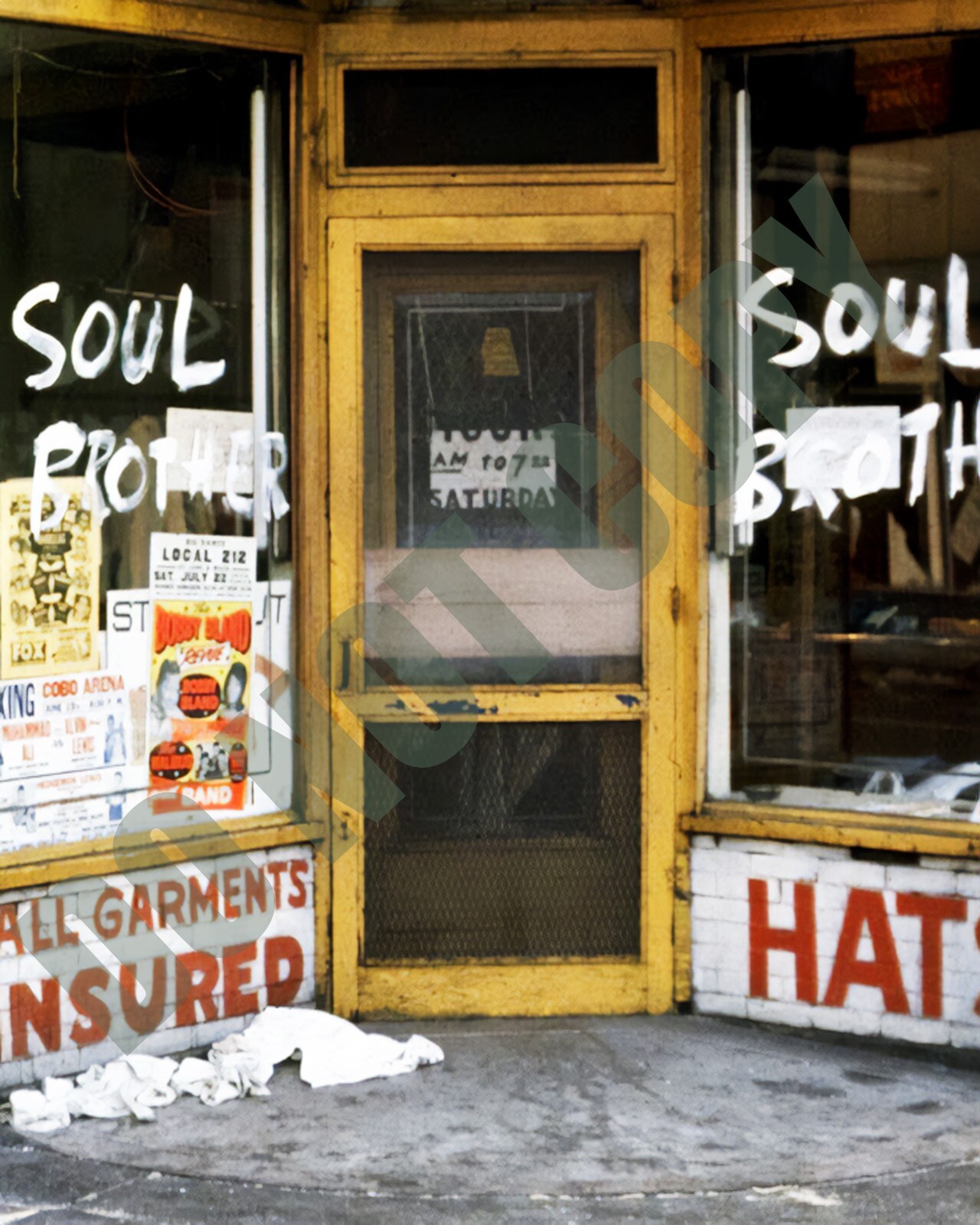 1967 Detroit Uprising Riots Soul Brother Painted On Store Windows 8x10 Photo 1967 Detroit Uprising Riots Soul Brother Painted On Store Windows 8x10 Photo