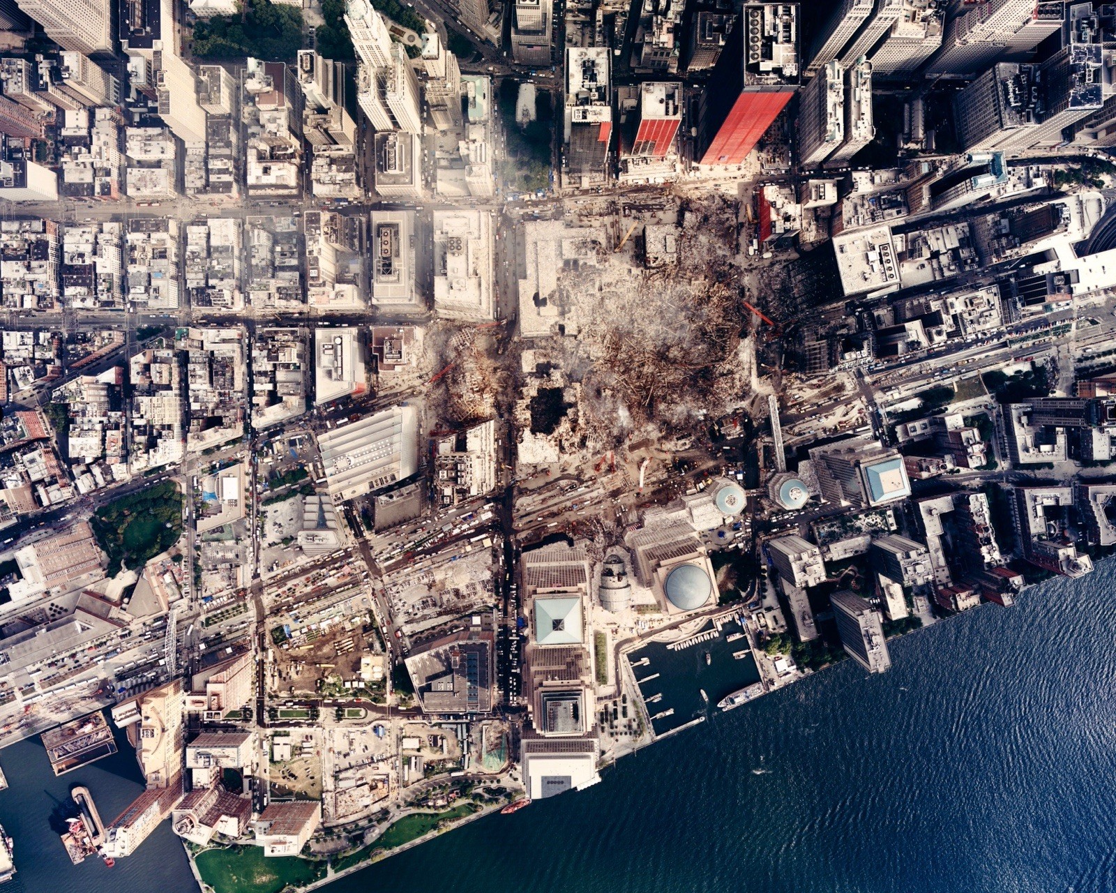 2001 Aerial View Ground Zero 9/11 World Trade Center NY 8x10 History LustrePhoto 2001 Aerial View Ground Zero 9/11 World Trade Center NY 8x10 History LustrePhoto