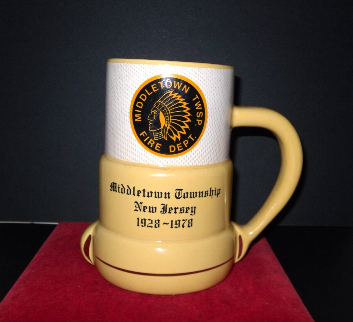 Vintage 1978 Fire Department Mug Middletown Township New Jersey 1928 - 1978