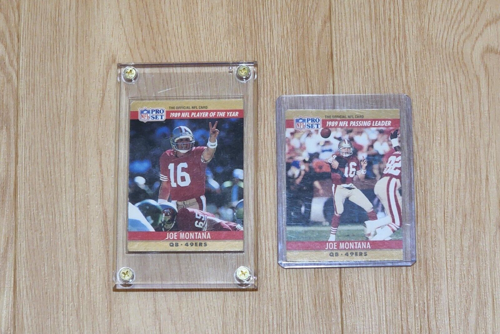 1990 Pro Set Joe Montana 49ers Error Card #2 in a Set of 2 cards
