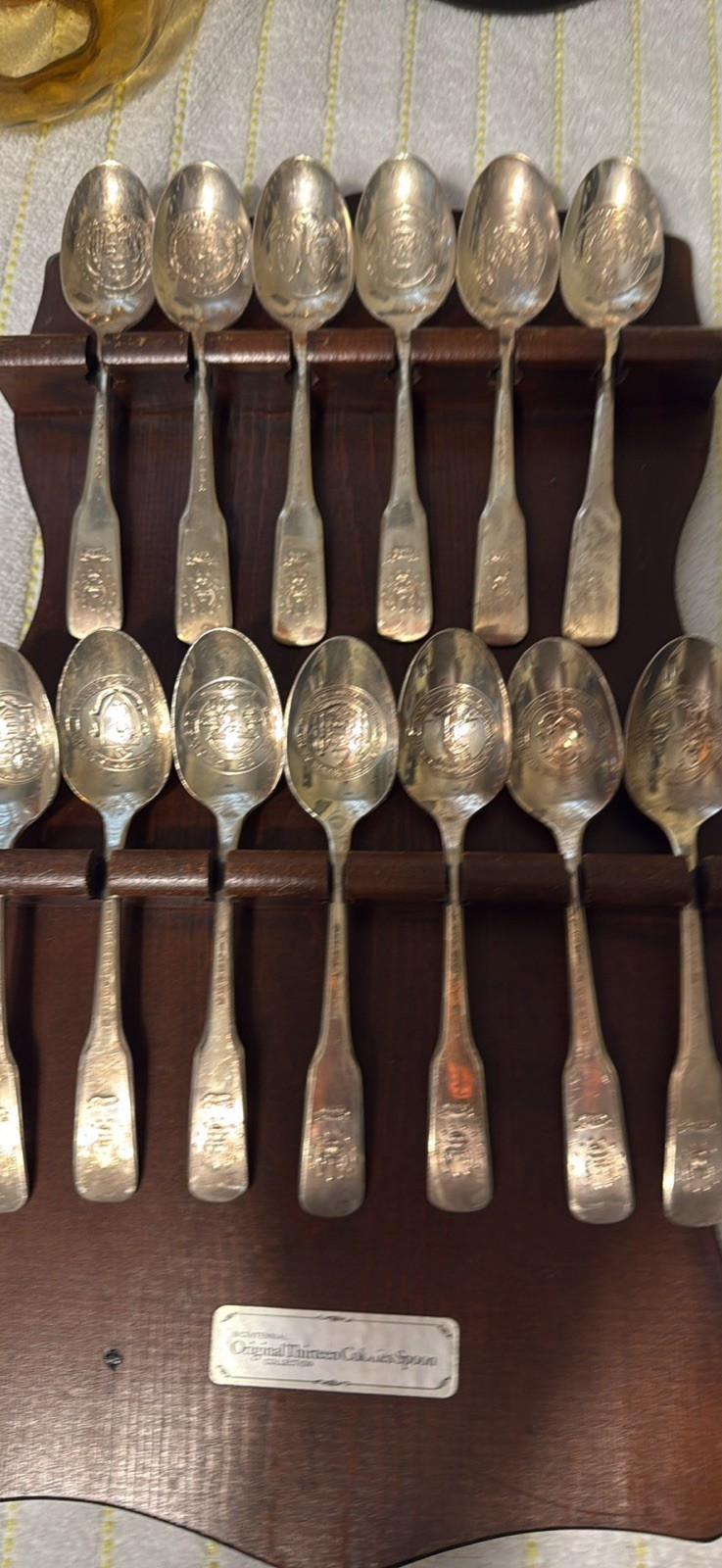 INTERNATIONAL SILVER CO. 1776-1976 BICENTENNIAL (13) COLONIES COLLECTOR SPOONS INTERNATIONAL SILVER CO. 1776-1976 BICENTENNIAL (13) COLONIES COLLECTOR SPOONS