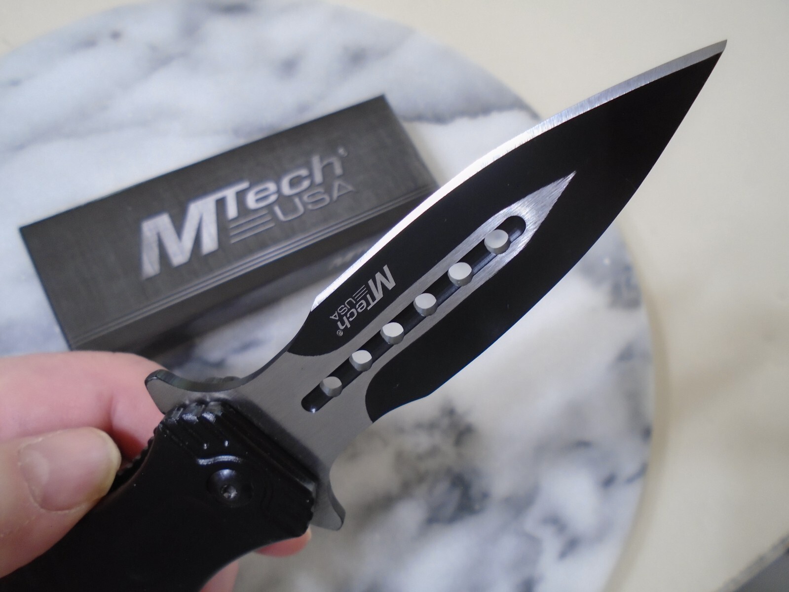Mtech Assisted Open Dagger Pocket Knife Black Folder MT-A2044BK Spear Point New Mtech Assisted Open Dagger Pocket Knife Black Folder MT-A2044BK Spear Point New