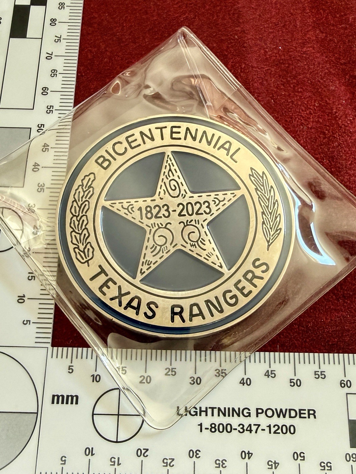 Texas Rangers Bicentennial challenge coin Texas Rangers Bicentennial challenge coin