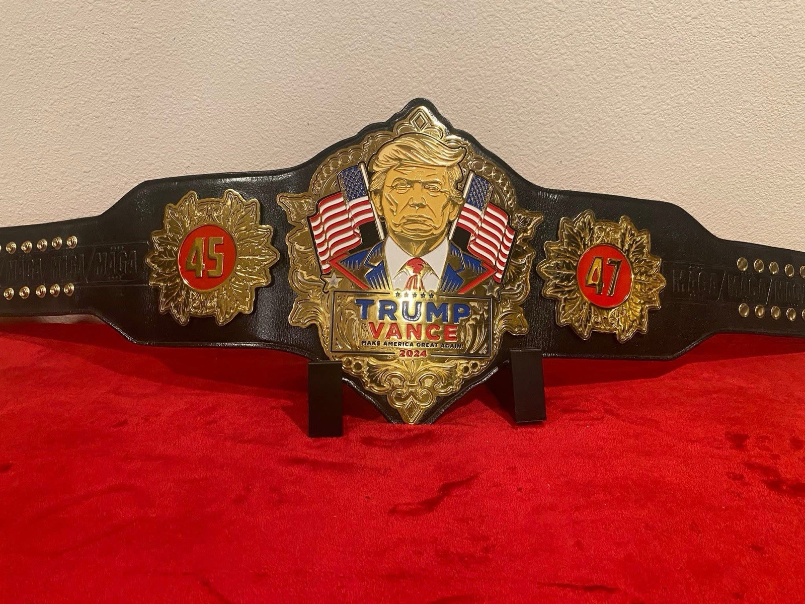 Donald Trump 2024 Presidential Campaign Championship Title Belt Donald Trump 2024 Presidential Campaign Championship Title Belt