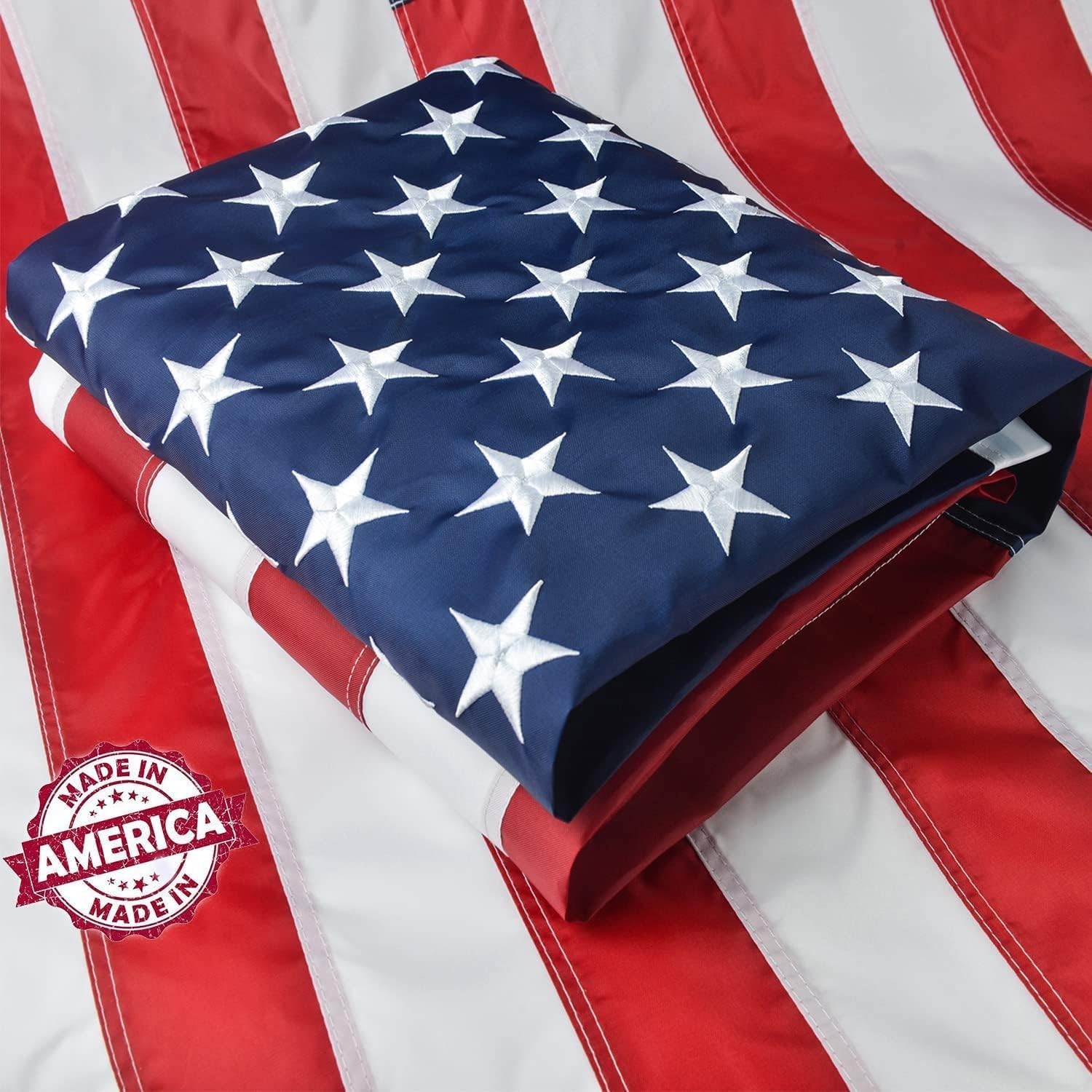 American Flag 2.5x4 FT Outdoor Embroidered Stars Sewn Stripes Brass Grommets American Flag 2.5x4 FT Outdoor Embroidered Stars Sewn Stripes Brass Grommets