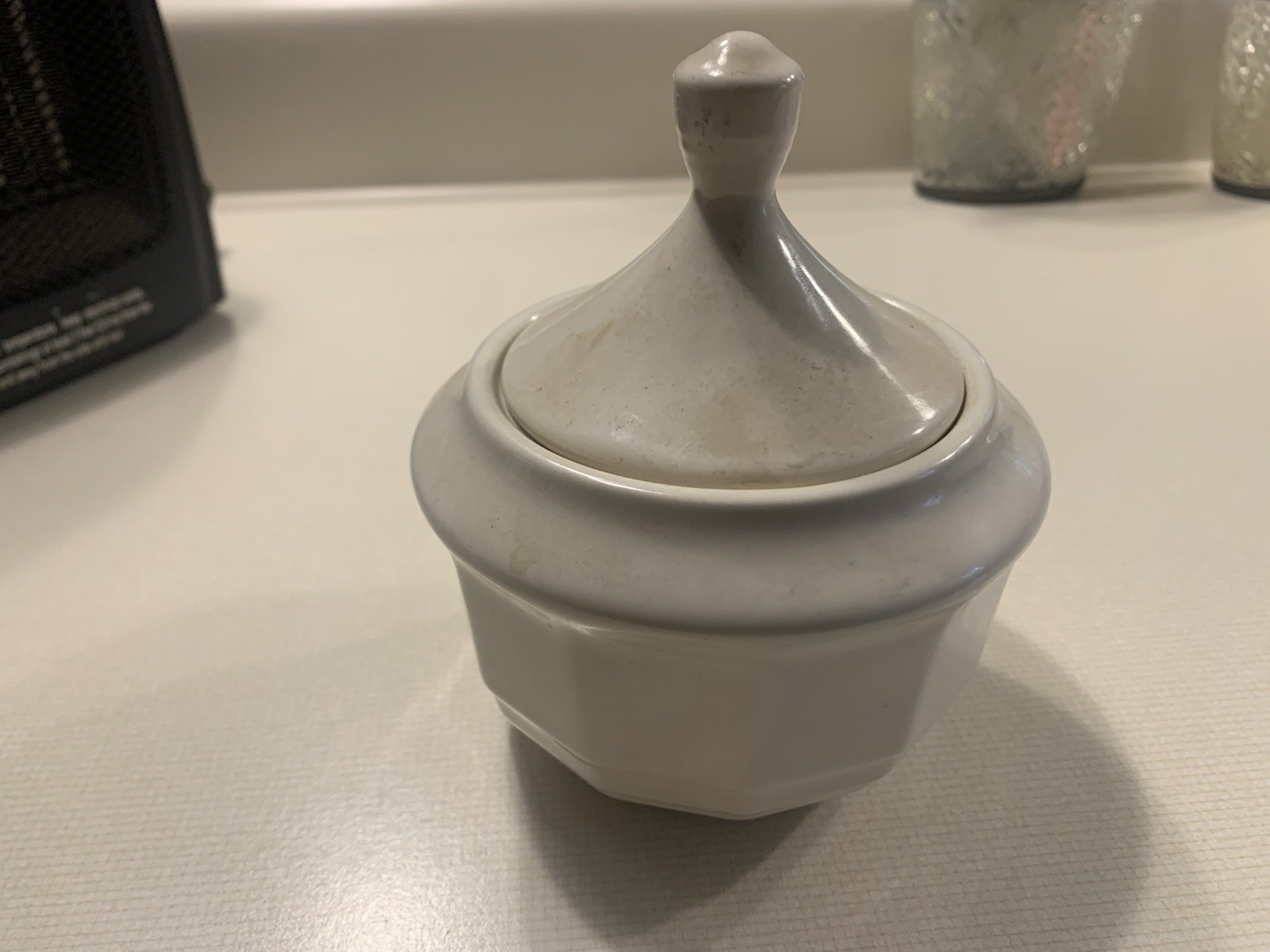 Vintage Williamsburg Ceramic Stoneware 12 Sided Sugar Bowl Japan Vintage Williamsburg Ceramic Stoneware 12 Sided Sugar Bowl Japan
