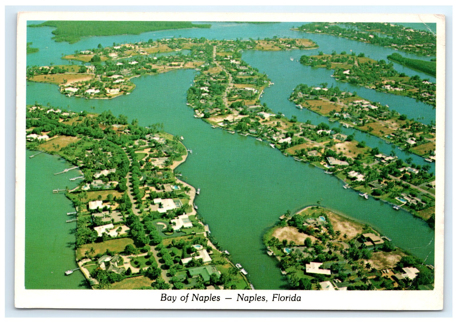 Bay Naples FL Aerial View Postcard Bay Naples FL Aerial View Postcard