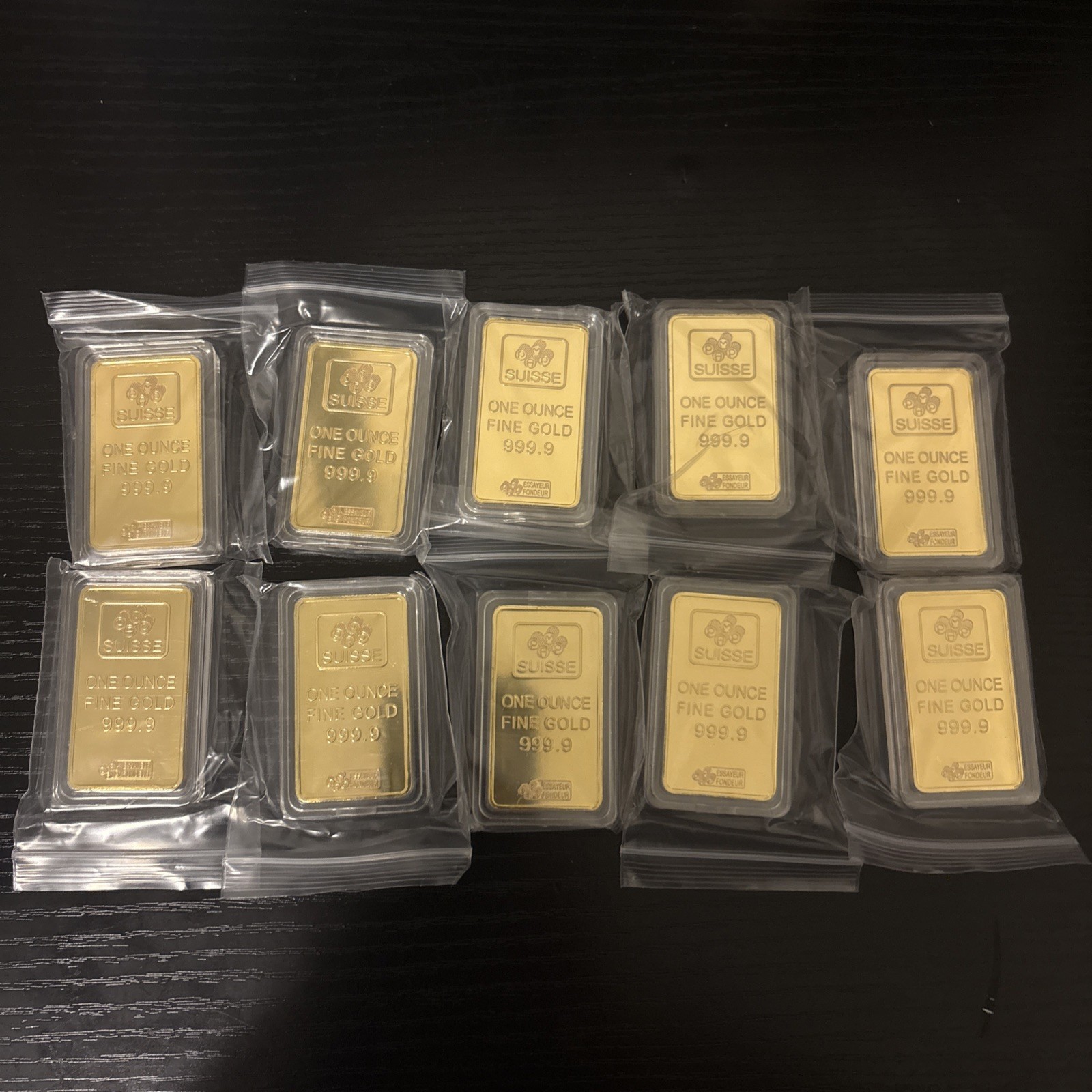 10 PACK Plated Metal Replica 1oz Gold Bar Fake Bullion Prop Collectible Souvenir 10 PACK Plated Metal Replica 1oz Gold Bar Fake Bullion Prop Collectible Souvenir