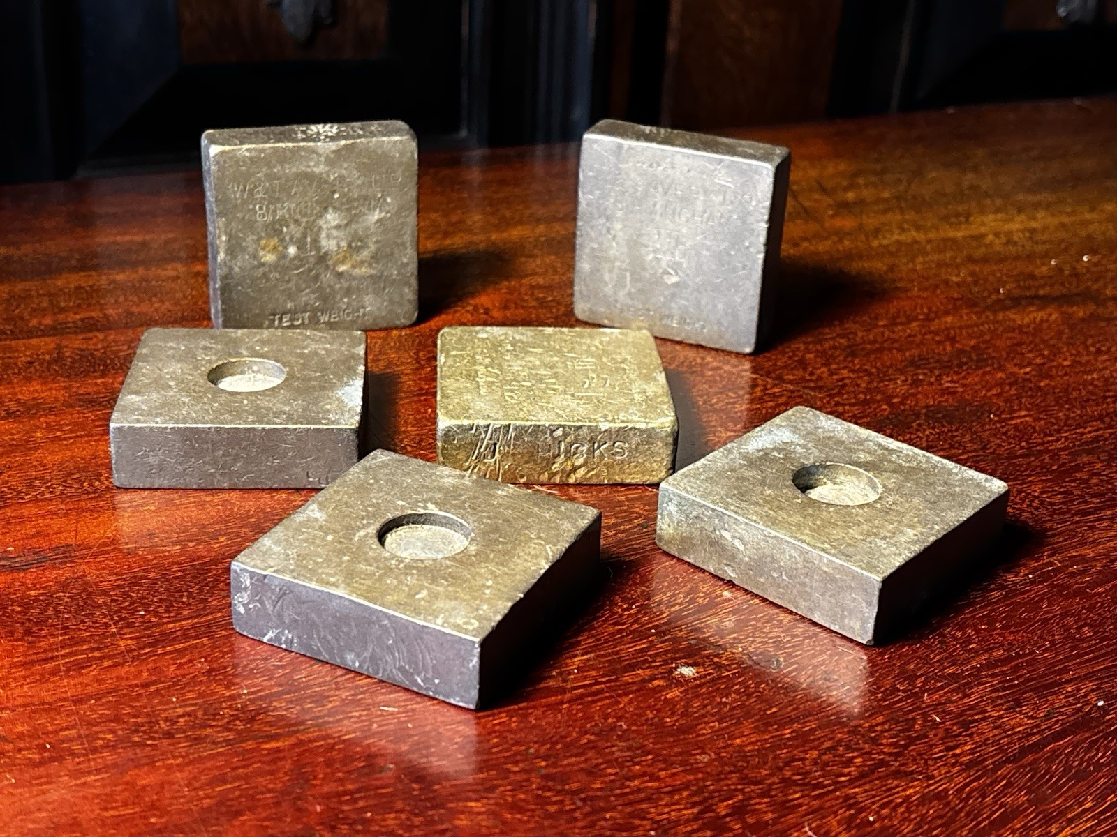 Set Of Brass Antique W&F Avery Test Weights Set Of Brass Antique W&F Avery Test Weights
