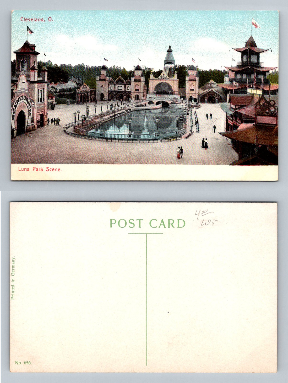 Cleveland, OH-Ohio, Luna Park Scene Lagoon Entrance Old View PC Vintage Postcard Cleveland, OH-Ohio, Luna Park Scene Lagoon Entrance Old View PC Vintage Postcard