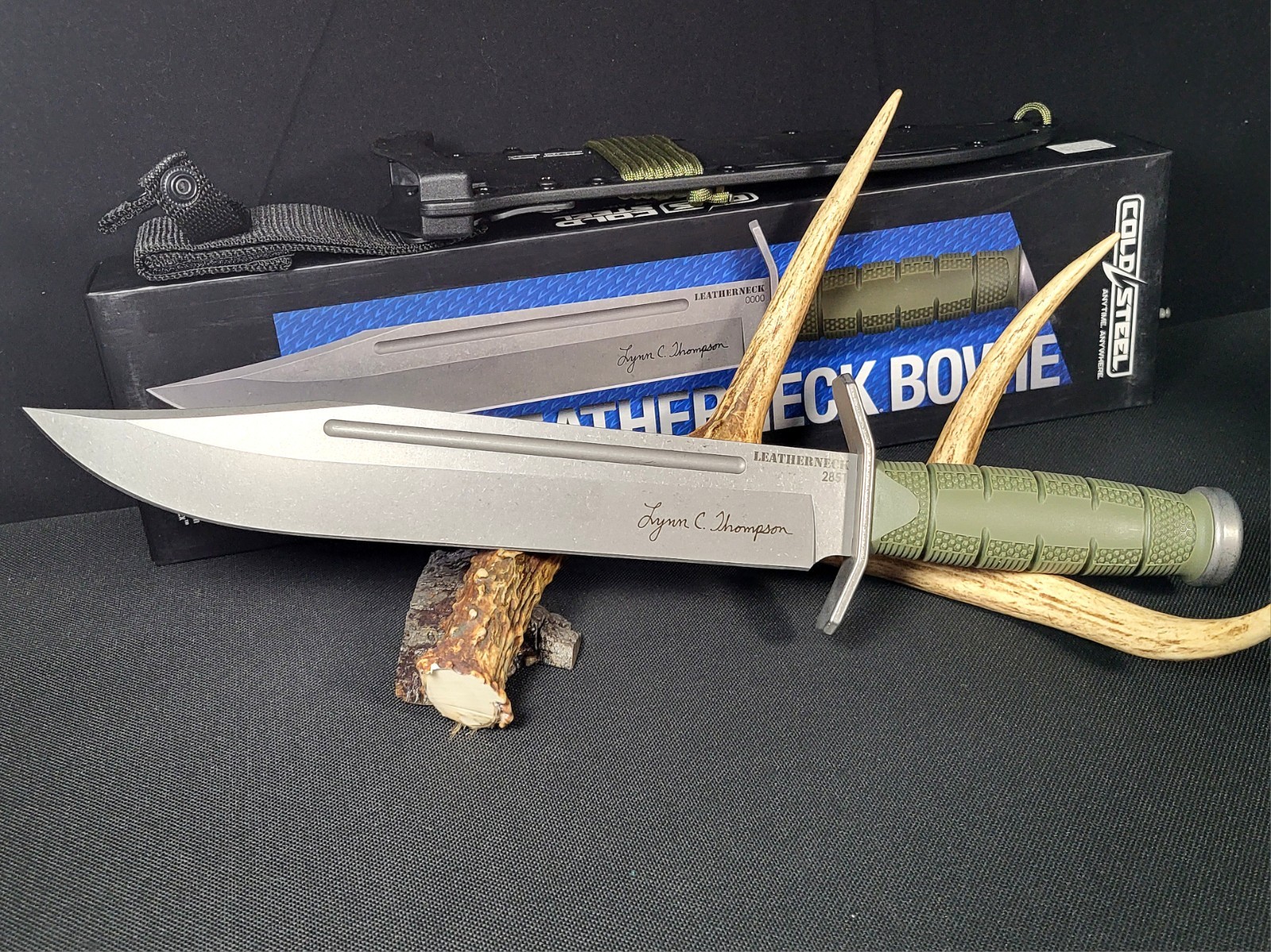 2022 Cold Steel Leatherneck Bowie Lynn Thompson #2851 Green w/ Box & Sheath 2022 Cold Steel Leatherneck Bowie Lynn Thompson #2851 Green w/ Box & Sheath