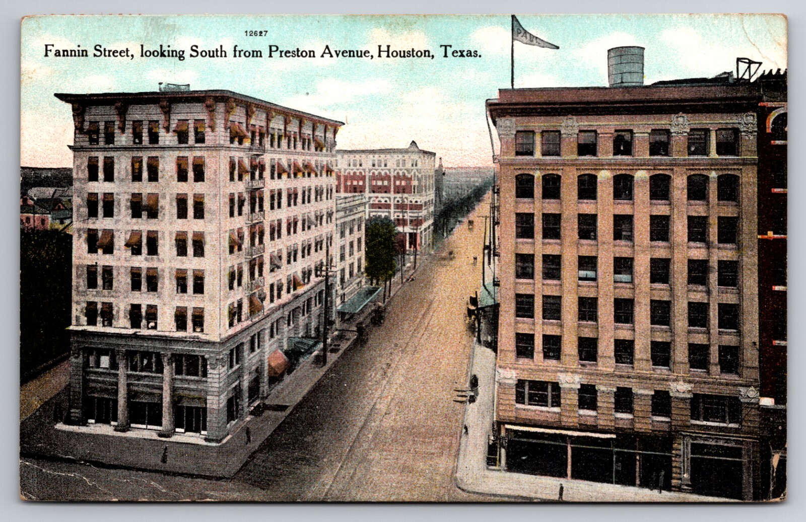 Fannin Street South from Preston Avenue Houston Texas 1909 Postcard Fannin Street South from Preston Avenue Houston Texas 1909 Postcard