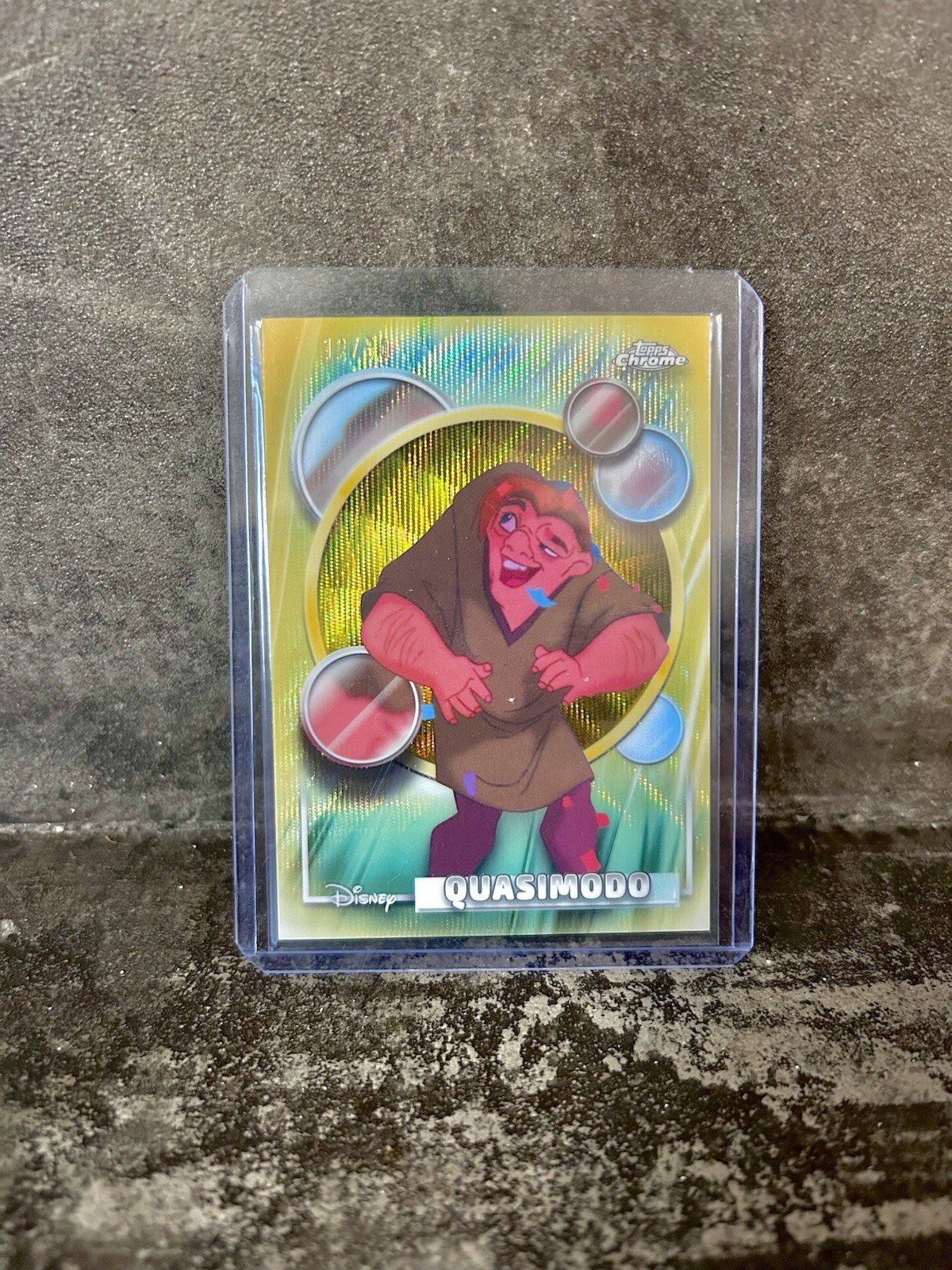 2026 Topps Chrome Disney Quasimodo Gold Wave Refractor 12/50
