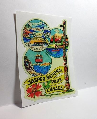 JASPER NATIONAL PARK CANADA Vintage Style Travel Decal / Vinyl Sticker