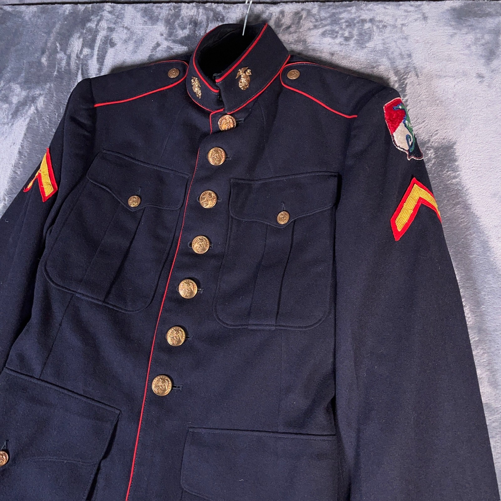 Vintage USMC Dress Blues Jacket Marine Corps FMF Patch Military WWII Era Marines Vintage USMC Dress Blues Jacket Marine Corps FMF Patch Military WWII Era Marines