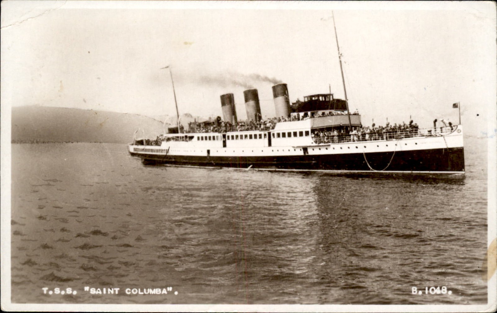 Steamship Ships TSS Saint Columbia c1900s-10s Real Photo Vintage Postcard Steamship Ships TSS Saint Columbia c1900s-10s Real Photo Vintage Postcard