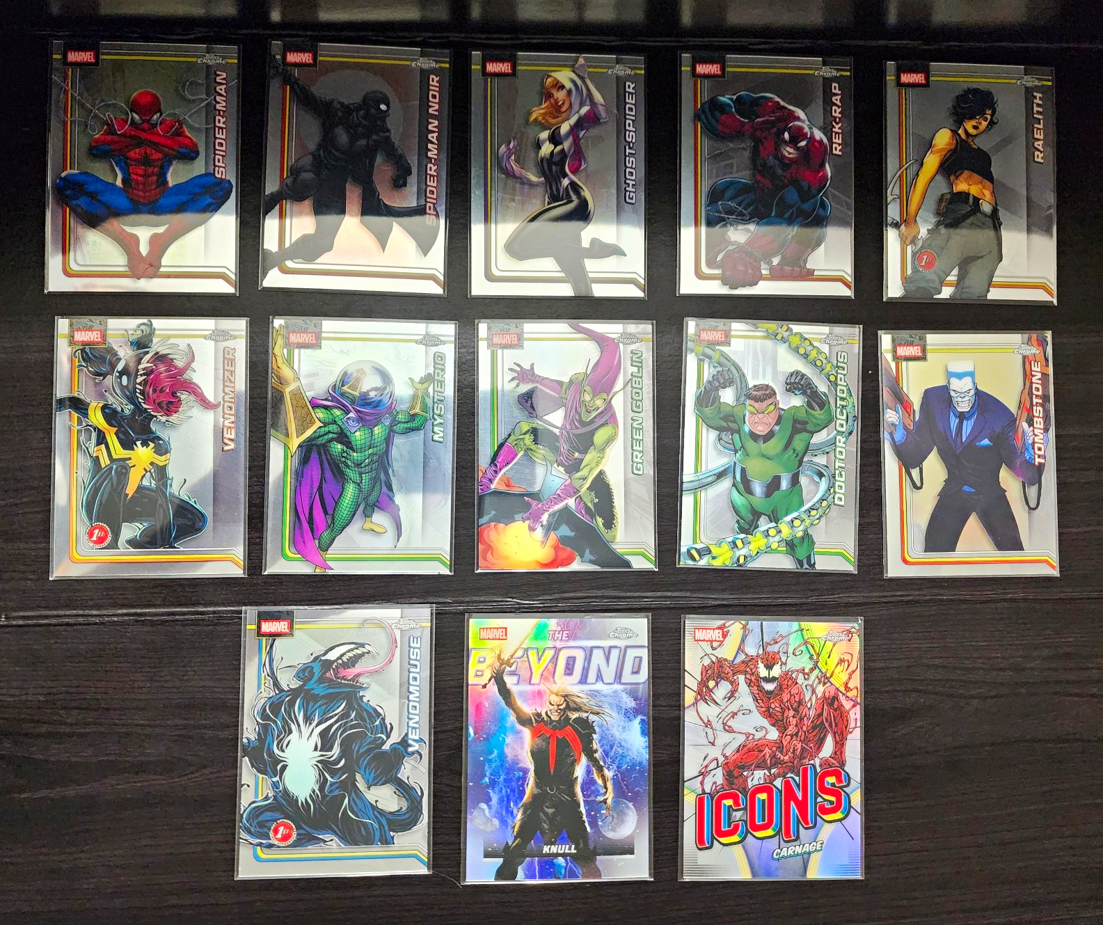 Topps 2021 Marvel Icons 13-Card Insert Lot Spider-Man Ghost-Spider Carnage
