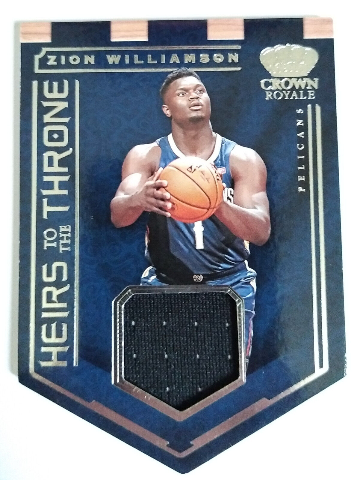 ZION WILLIAMSON HT-ZW PANINI CROWN ROYAL HEIRS TO THE THRONE JERSEY 2019-20 RC