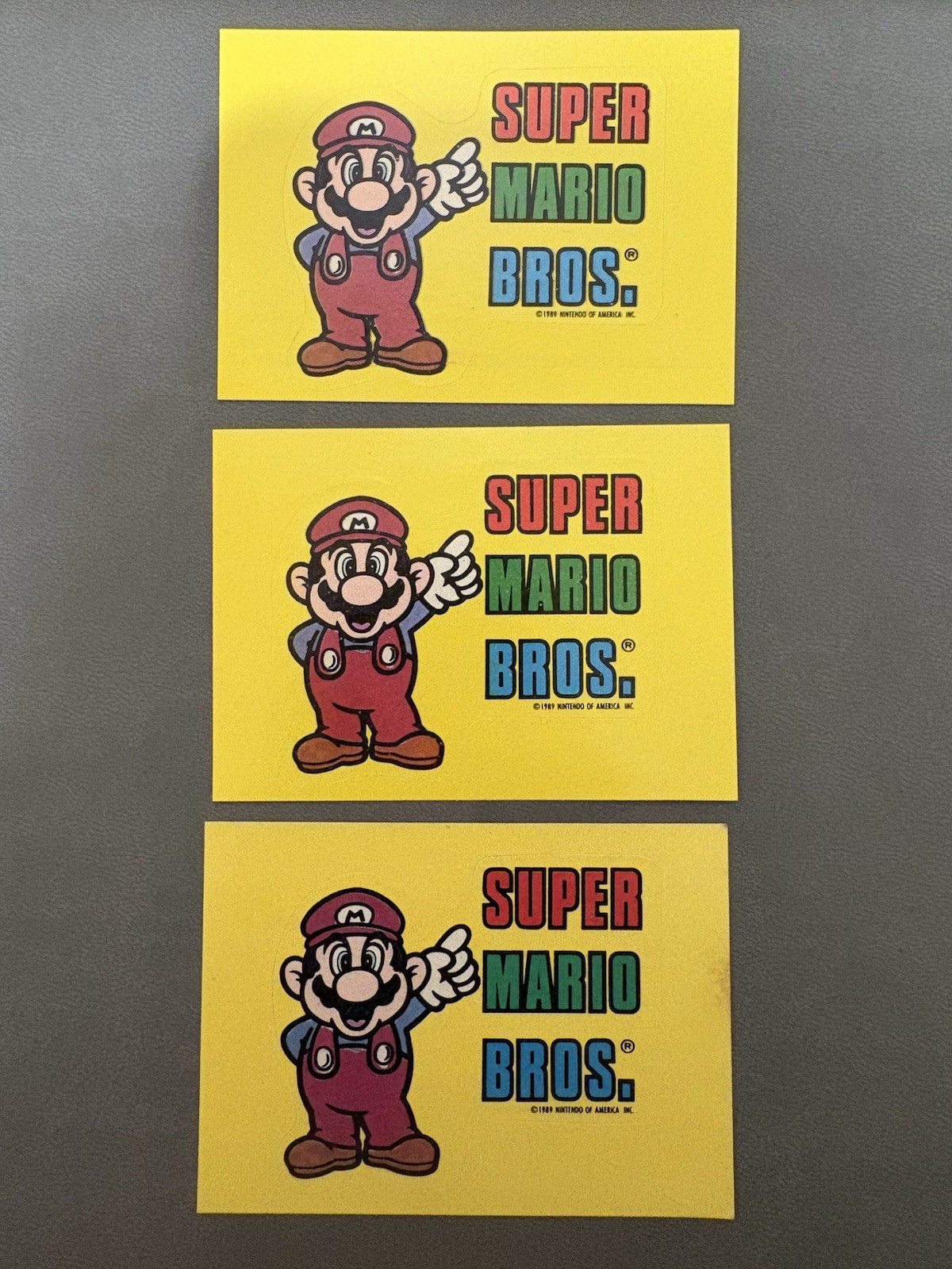Lot of 3 Vintage 1989 Topps Nintendo Stickers Super Mario Bros. #11 Lot of 3 Vintage 1989 Topps Nintendo Stickers Super Mario Bros. #11