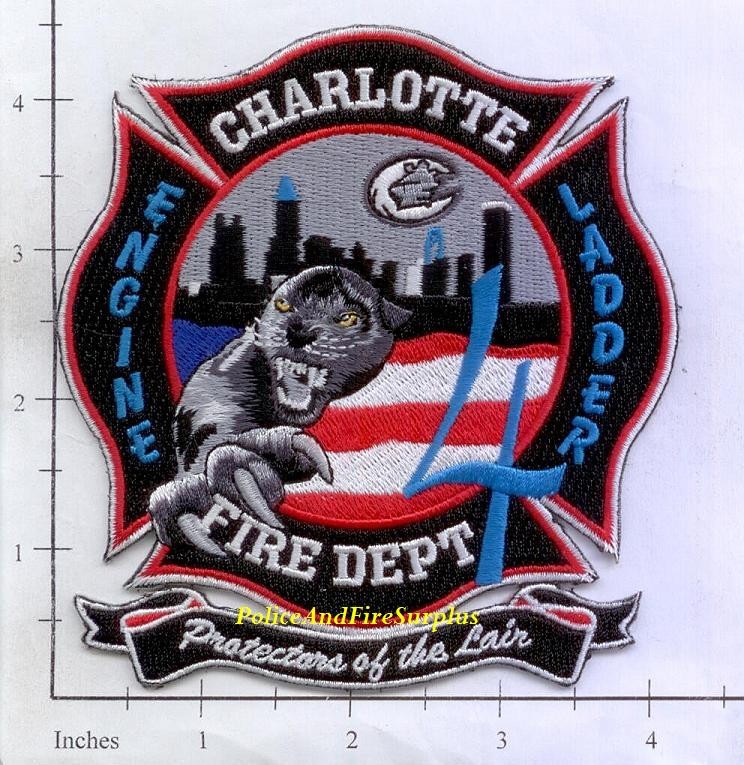 North Carolina - Charlotte Station 4 Fire Dept Patch North Carolina - Charlotte Station 4 Fire Dept Patch