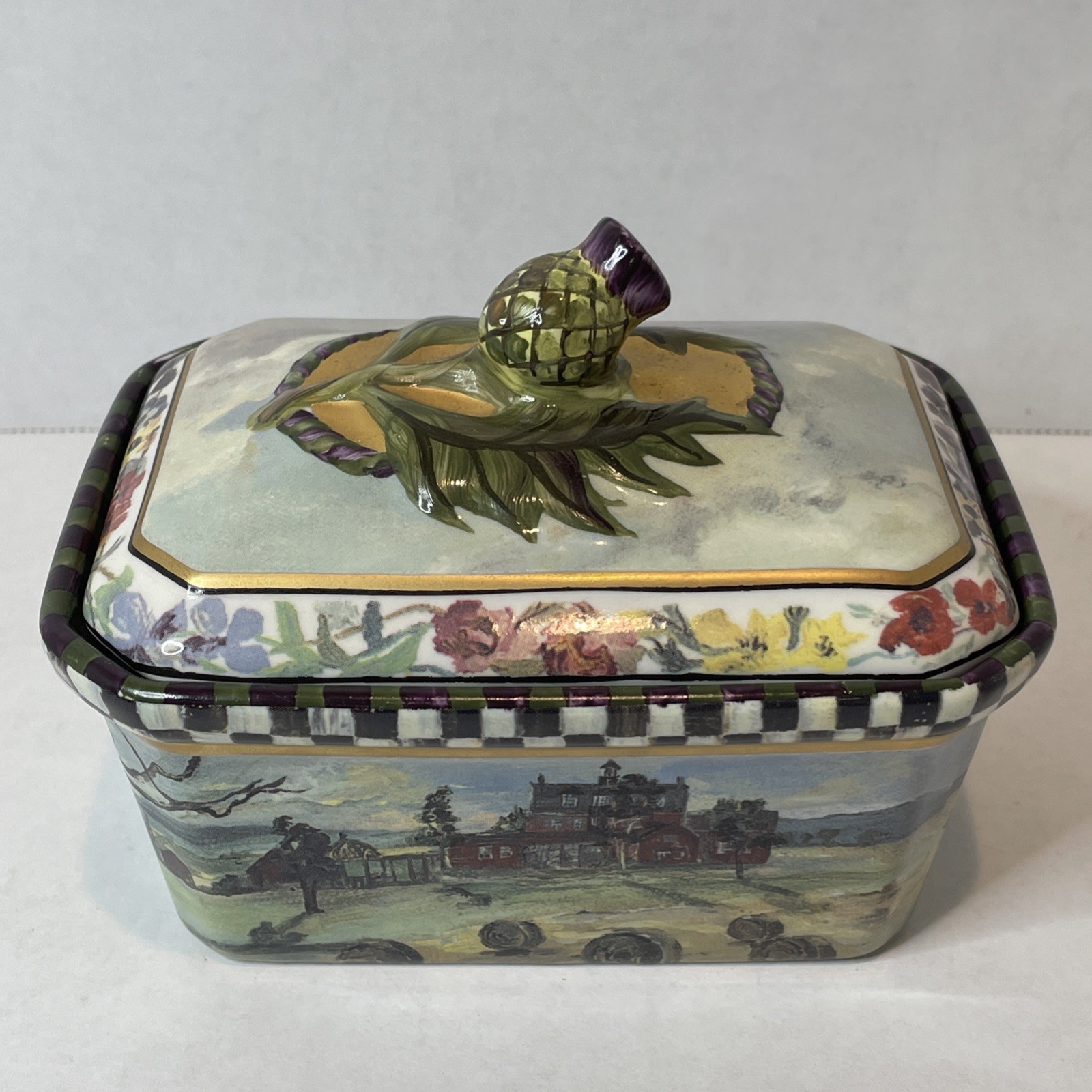 Mackenzie-Childs MacLachlan Porcelain Trinket Box 2nd Edition Mackenzie-Childs MacLachlan Porcelain Trinket Box 2nd Edition