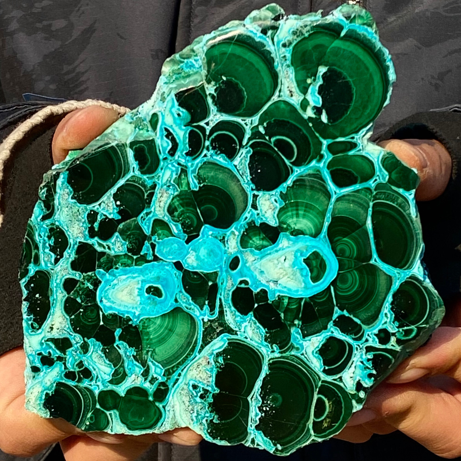 1.48LB  Natural silica Chrysocolla malachite quartz crystal flake mineral specim