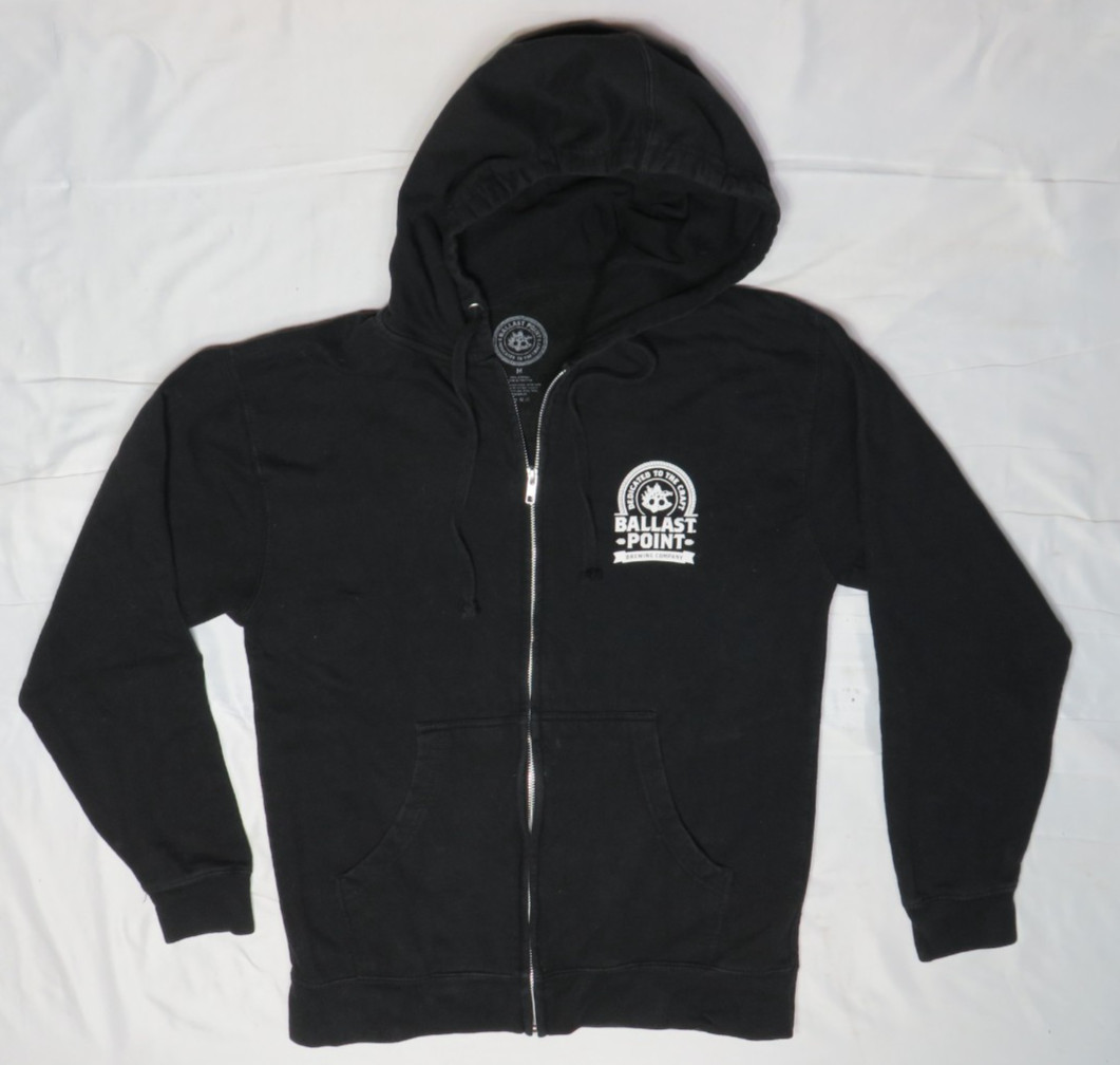 BALLAST POINT BREWERY MENS M BLACK HOODIE JACKET SWEATSHIRT ZIP FLEECE SAN DIEGO BALLAST POINT BREWERY MENS M BLACK HOODIE JACKET SWEATSHIRT ZIP FLEECE SAN DIEGO