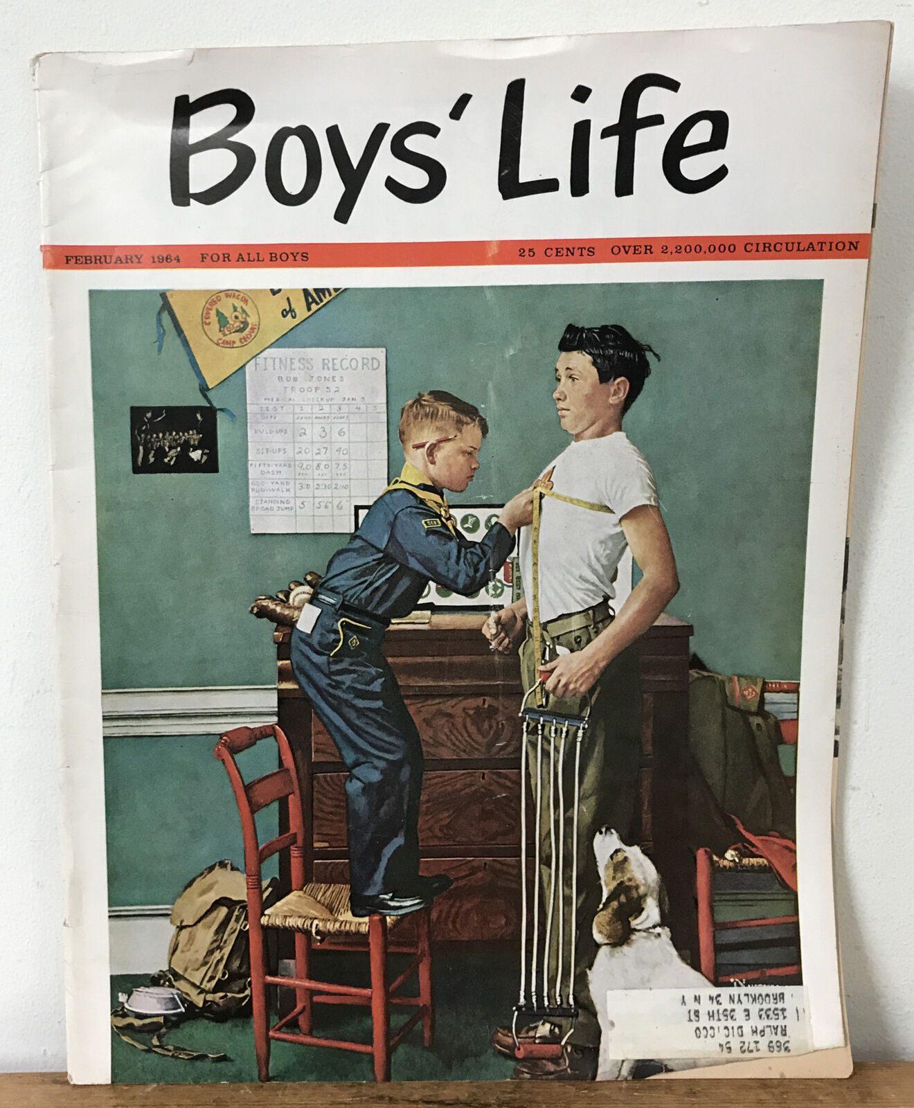 Vintage Boys Life Norman Rockwell Cover February 1964 Magazine Scouts America