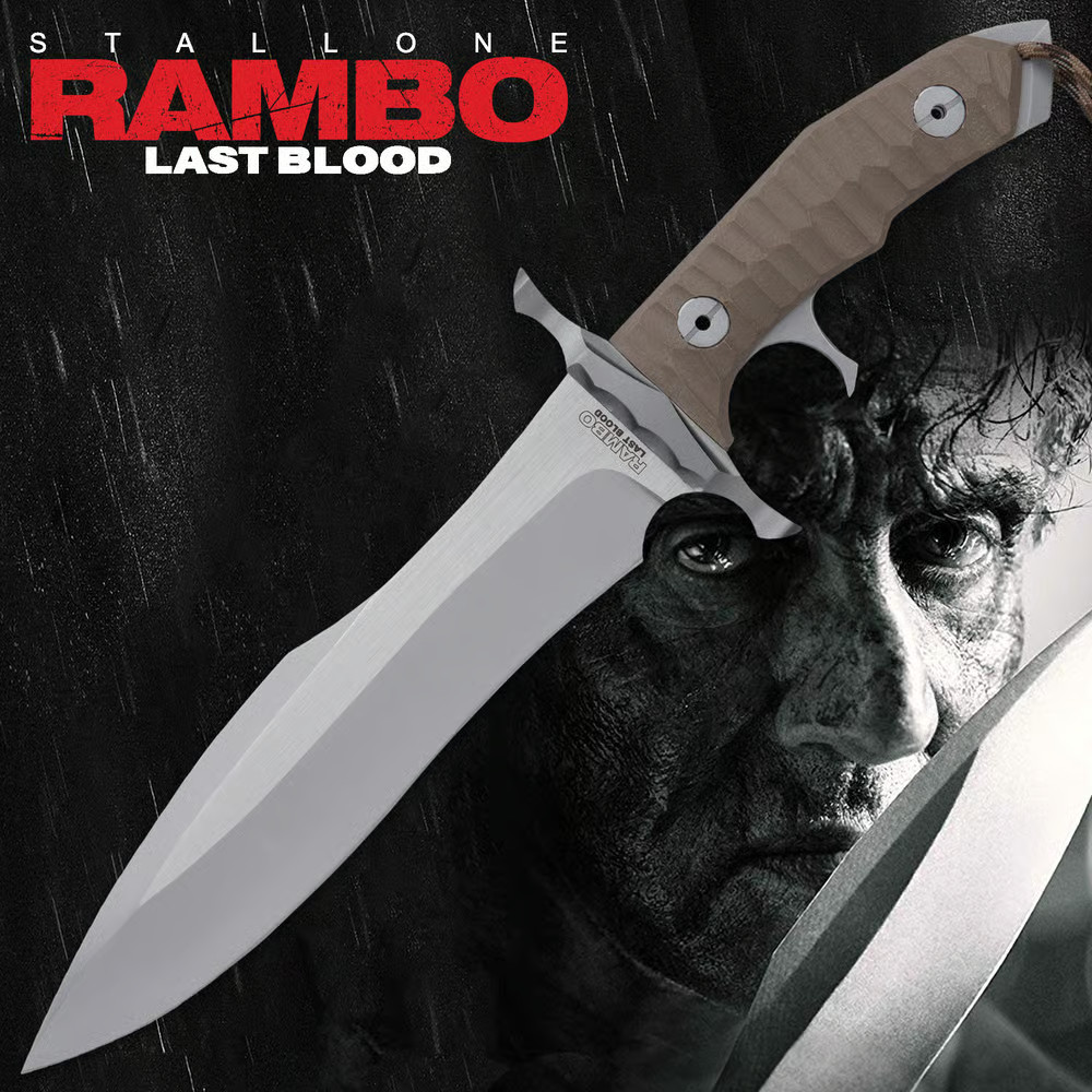Rambo Last Blood Stallone Heartstopper Bowie Full Tang Combat Knife UC3461 7Cr17 Rambo Last Blood Stallone Heartstopper Bowie Full Tang Combat Knife UC3461 7Cr17
