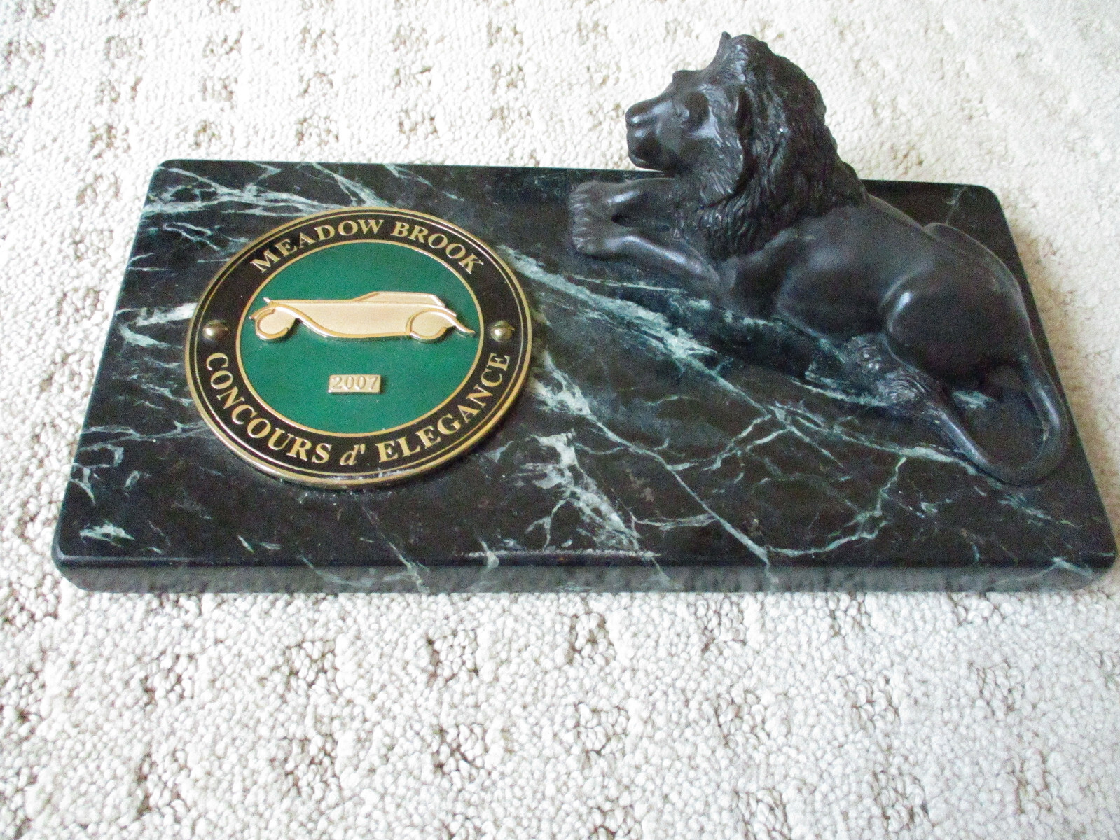 2007-CONCOURS d\'ELEGANCE MEADOW BROOK HALL-MARBLE-AWARD-LION SCULTURE-DON SOMMER 2007-CONCOURS d\'ELEGANCE MEADOW BROOK HALL-MARBLE-AWARD-LION SCULTURE-DON SOMMER