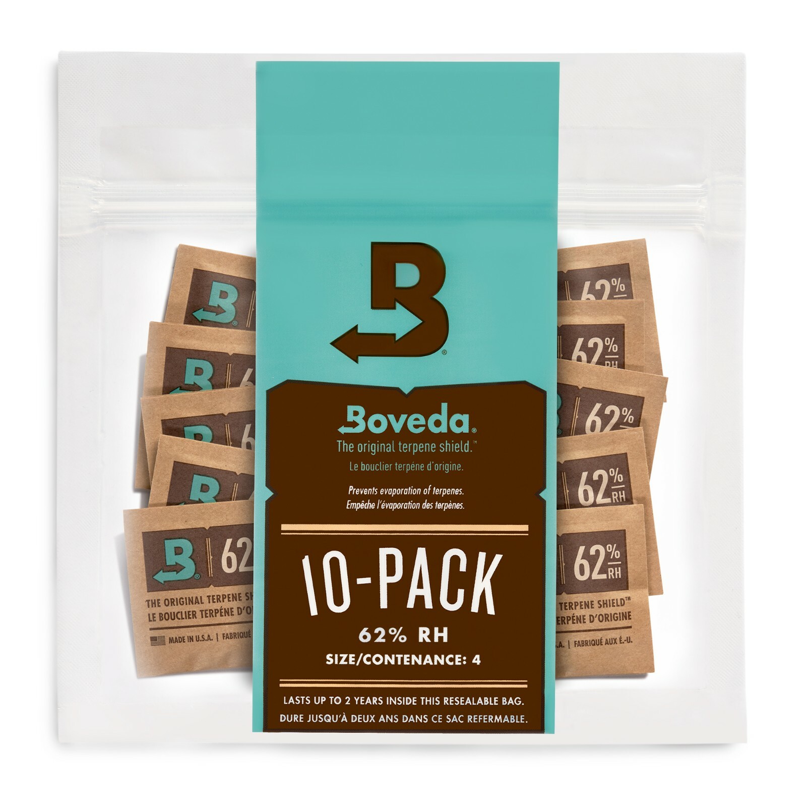 Boveda 62% RH 2-Way Humidity Control - Protects & Restores - Size 4 - 10 Count Boveda 62% RH 2-Way Humidity Control - Protects & Restores - Size 4 - 10 Count