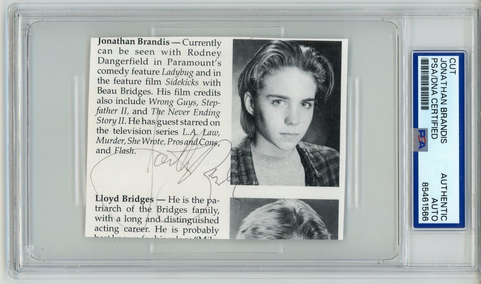 Jonathan Brandis ~ Signed Autograph Authentic Signature Photo ~ PSA DNA Encased Jonathan Brandis ~ Signed Autograph Authentic Signature Photo ~ PSA DNA Encased