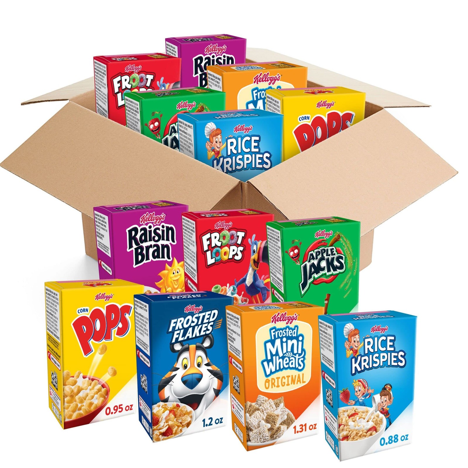 Kellogg\'s Cold Breakfast Cereal, Bulk Pantry Staples, 1.04 Ounce (Pack of 48) Kellogg\'s Cold Breakfast Cereal, Bulk Pantry Staples, 1.04 Ounce (Pack of 48)