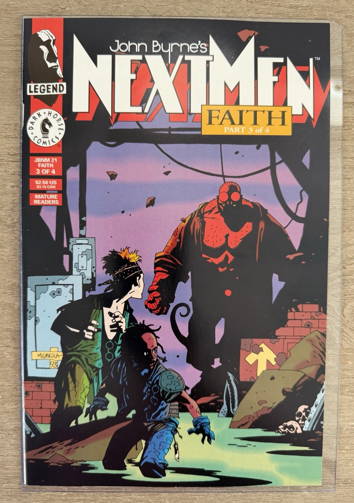 1993 John Byrne\'s Next Men #21 Hellboy 1st Appearance Key Mike Mignola 9.6 NM 1993 John Byrne\'s Next Men #21 Hellboy 1st Appearance Key Mike Mignola 9.6 NM