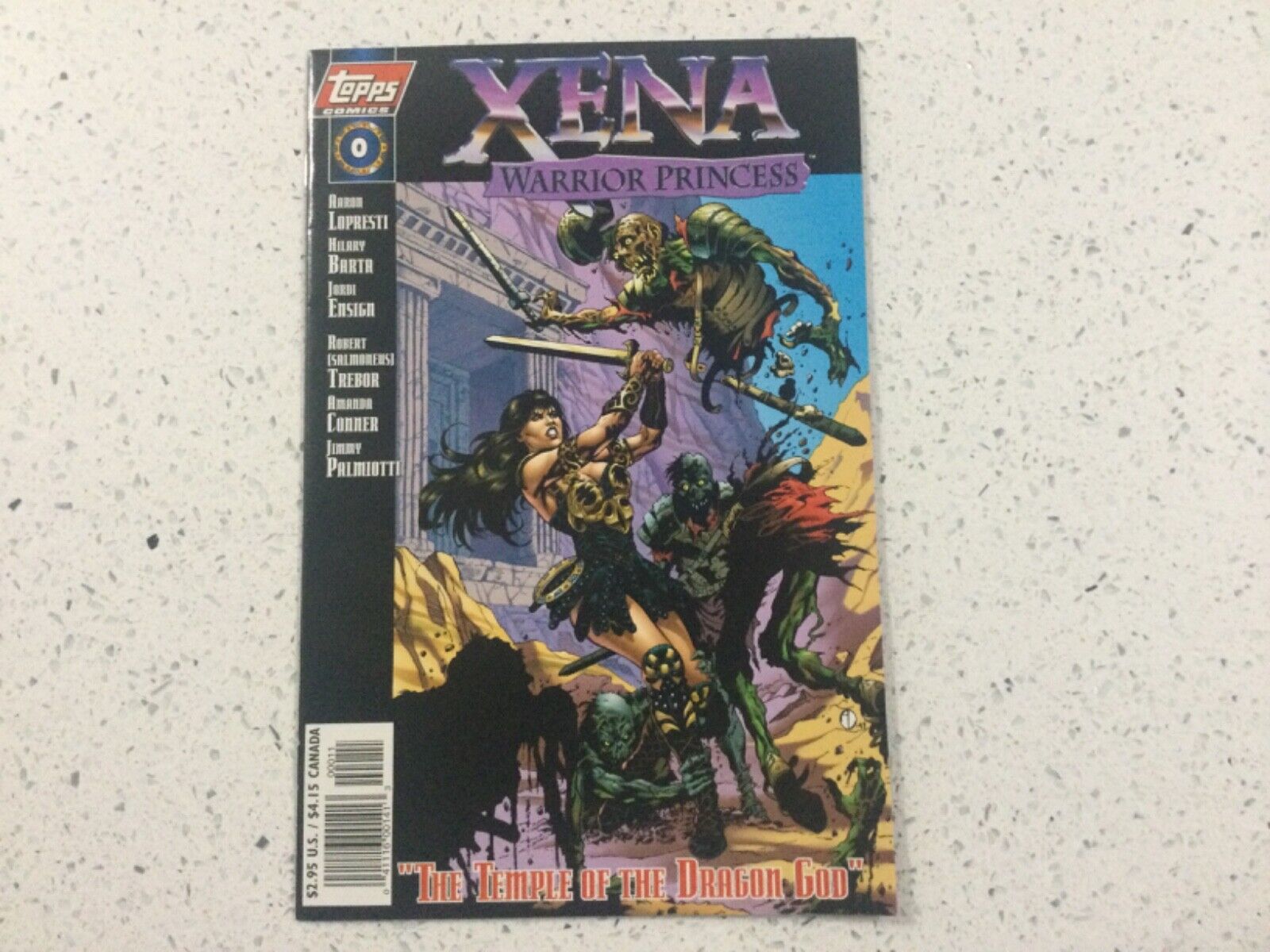 1997 Xena Warrior Princess Comic Book #0 Art Cover Topps Comics New First Print