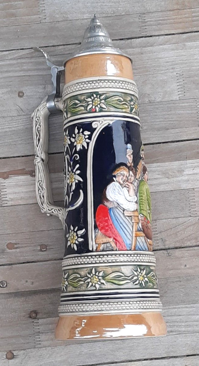 Excellent Vintage Gerzit German Beer Stein 2 Liter 16 Excellent Vintage Gerzit German Beer Stein 2 Liter 16