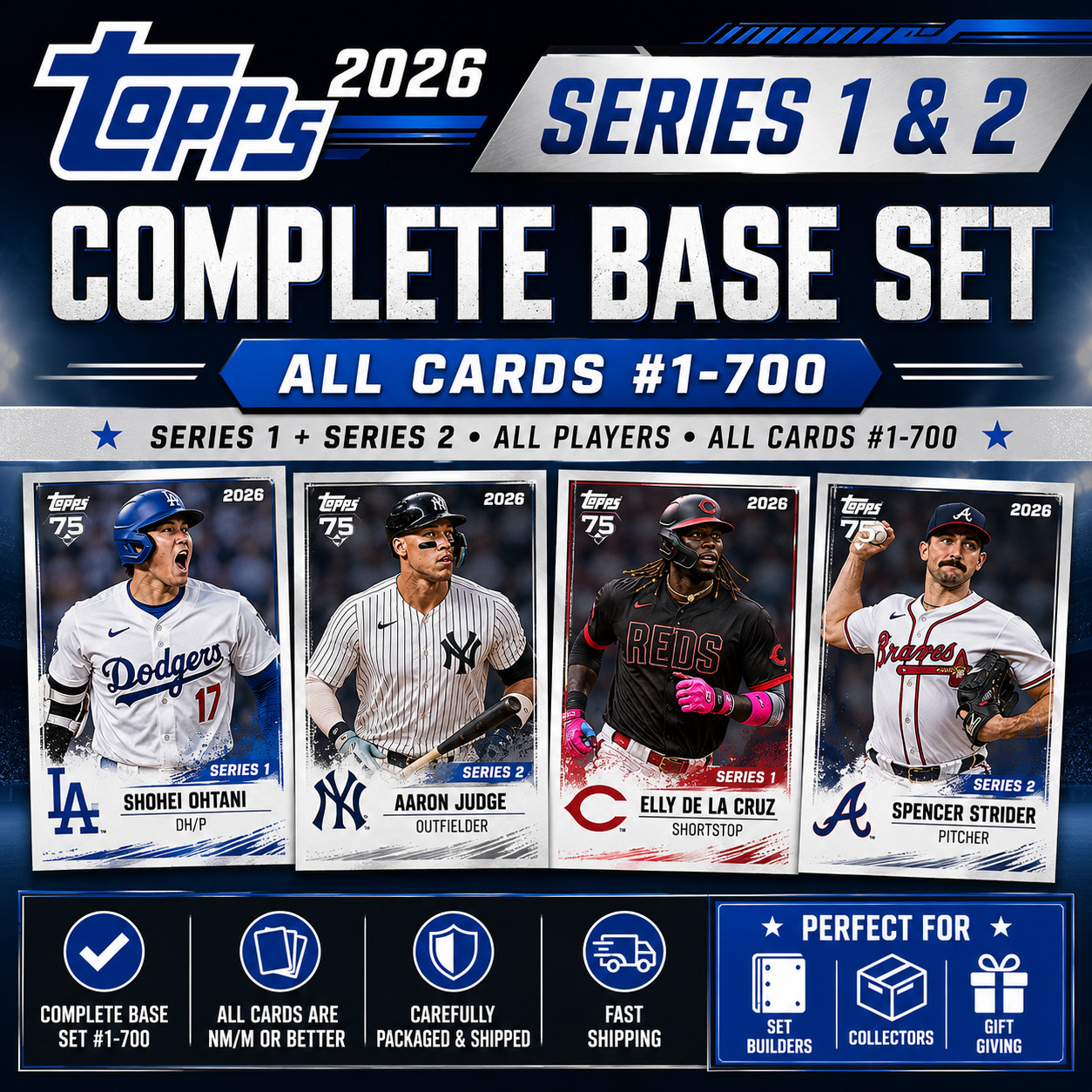 2026 Topps Series 1 and 2 Complete Base Set #1-700 2026 Topps Series 1 and 2 Complete Base Set #1-700
