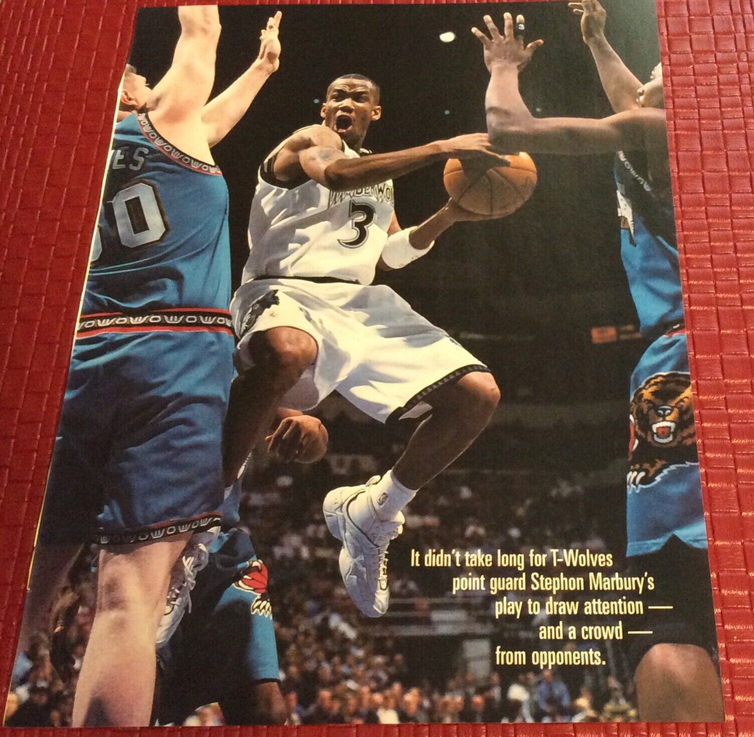 Stephon Marbury Wolves Print Ad Poster Art (Frame Not Included)