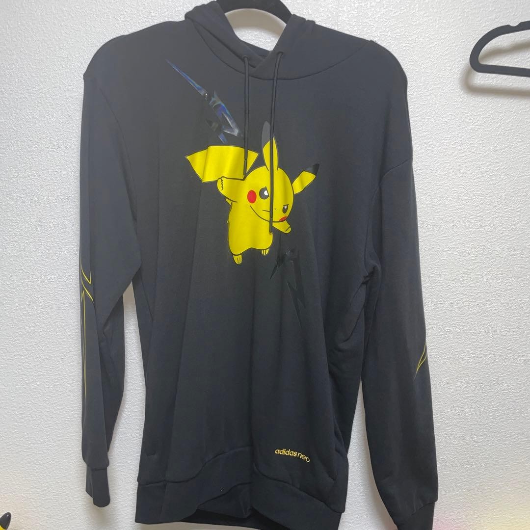 Adidas Neo x Pokemon Pikachu Black Hoodie Korea Limited New with Tags