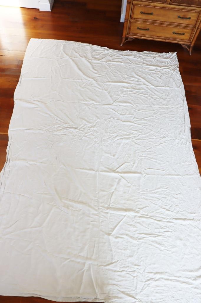 Rare Antique Edwardian French Heavy Linen Bed Sheet 78 Rare Antique Edwardian French Heavy Linen Bed Sheet 78
