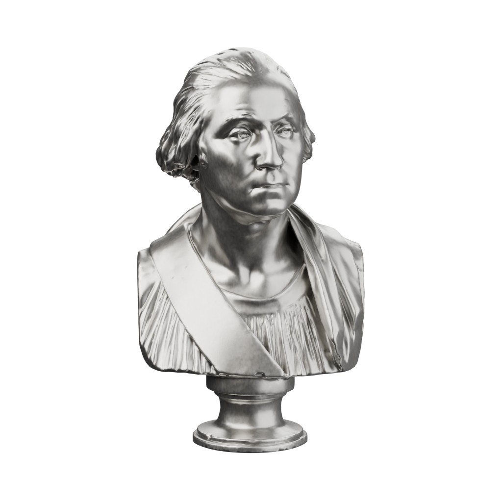 George Washington Bust Statue Solid .999 Fine Silver Made to Order 3-12 oz t