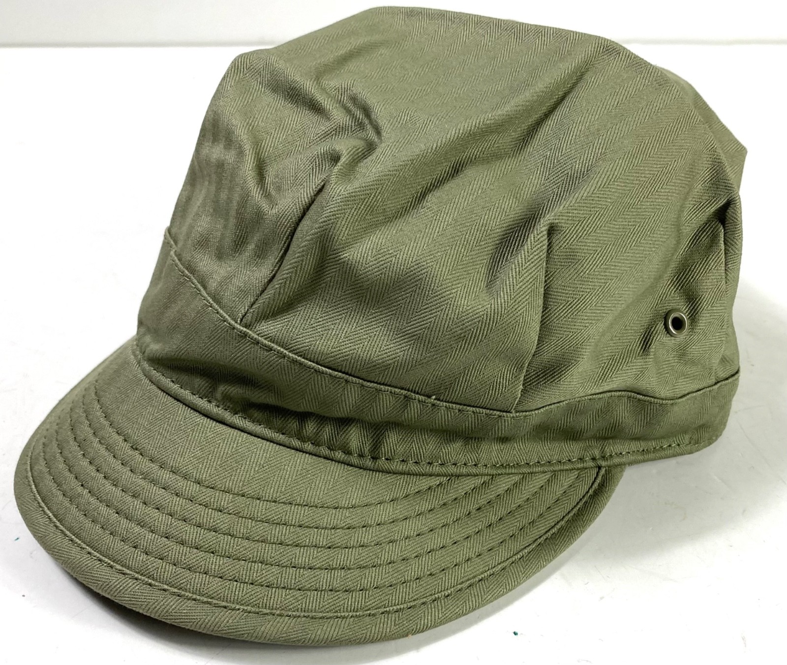 WWII US DARK LIGHT HBT COMBAT FIELD CAP, SHORT BILL-MEDIUM WWII US DARK LIGHT HBT COMBAT FIELD CAP, SHORT BILL-MEDIUM