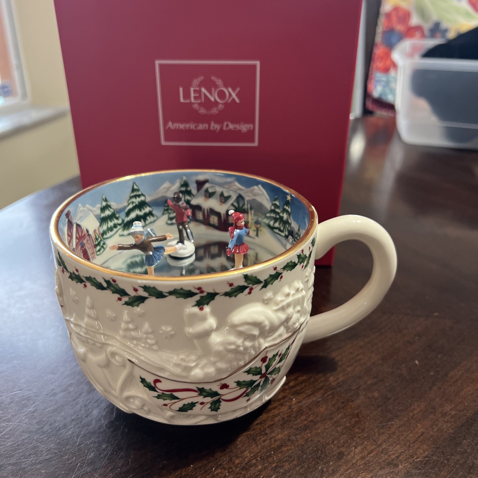 Lenox American Design Big Christmas Cup Toyo Music Box Ice Jingle Bells - NEW Lenox American Design Big Christmas Cup Toyo Music Box Ice Jingle Bells - NEW
