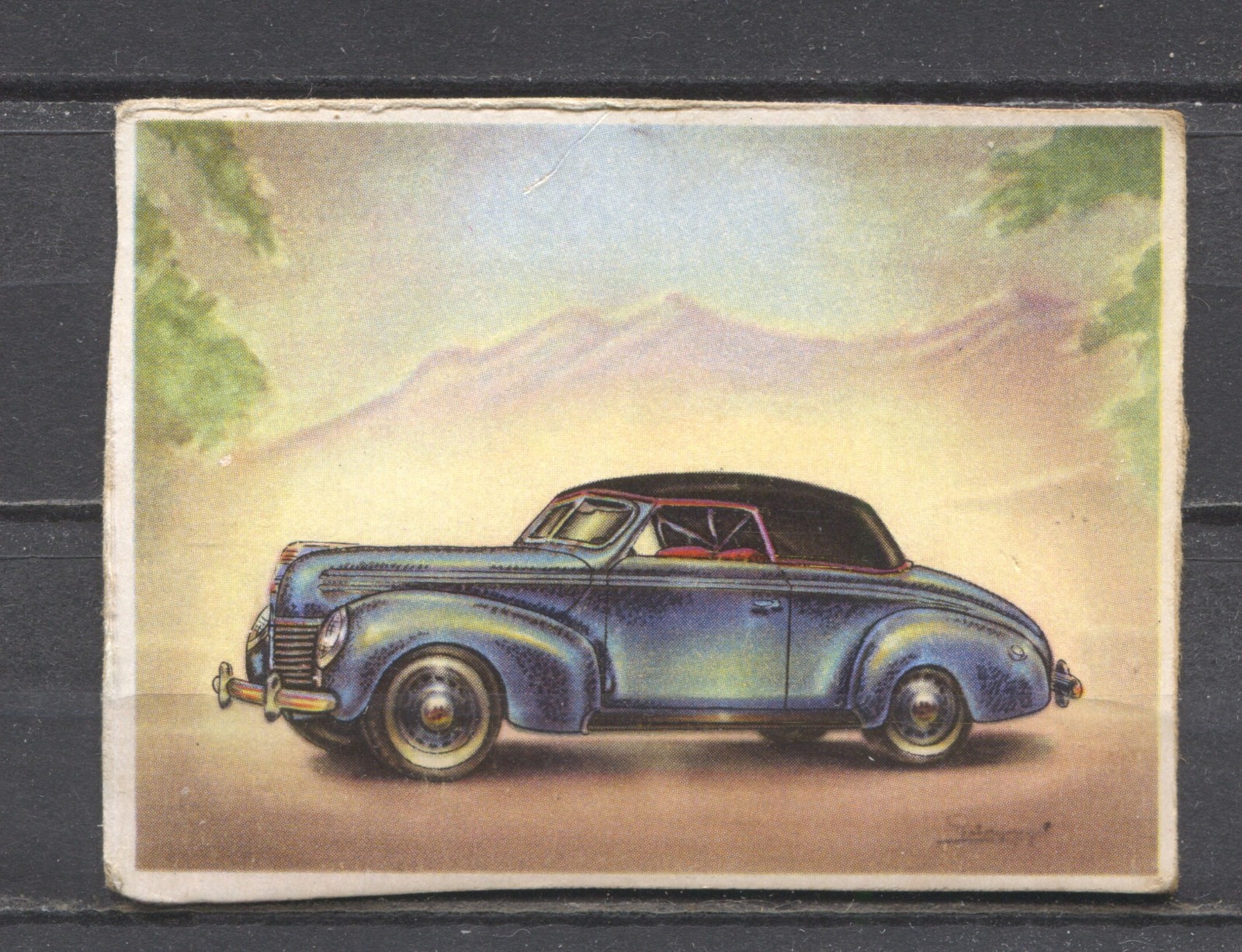Mercury 8 Club Cabriolet 1939 Vintage 1950s Dutch Trading Card No.98 Mercury 8 Club Cabriolet 1939 Vintage 1950s Dutch Trading Card No.98