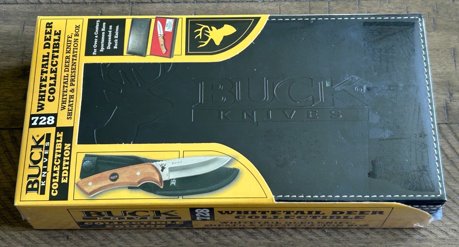 NIB Sealed 2004 BUCK Model 728 Whitetail Deer Collectible Edition Knife Set NOS NIB Sealed 2004 BUCK Model 728 Whitetail Deer Collectible Edition Knife Set NOS