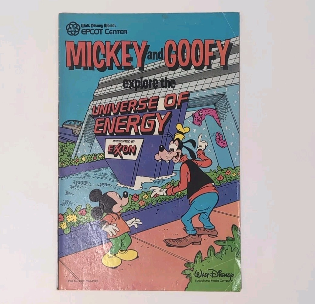 Mickey & Goofy Comic Book Walt Disney World EPCOT Center Universe Of Energy 1985