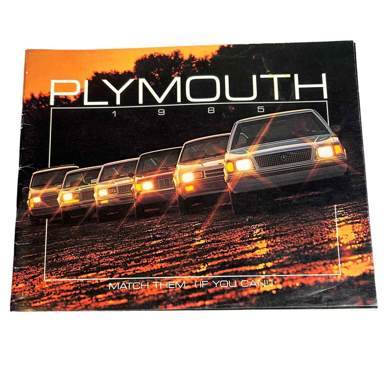 Vintage 1985 Plymouth Original 67 Page Dealer Sales Brochure